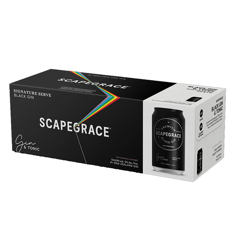 Scapegrace Black Gin 5% Cans 10x330ml