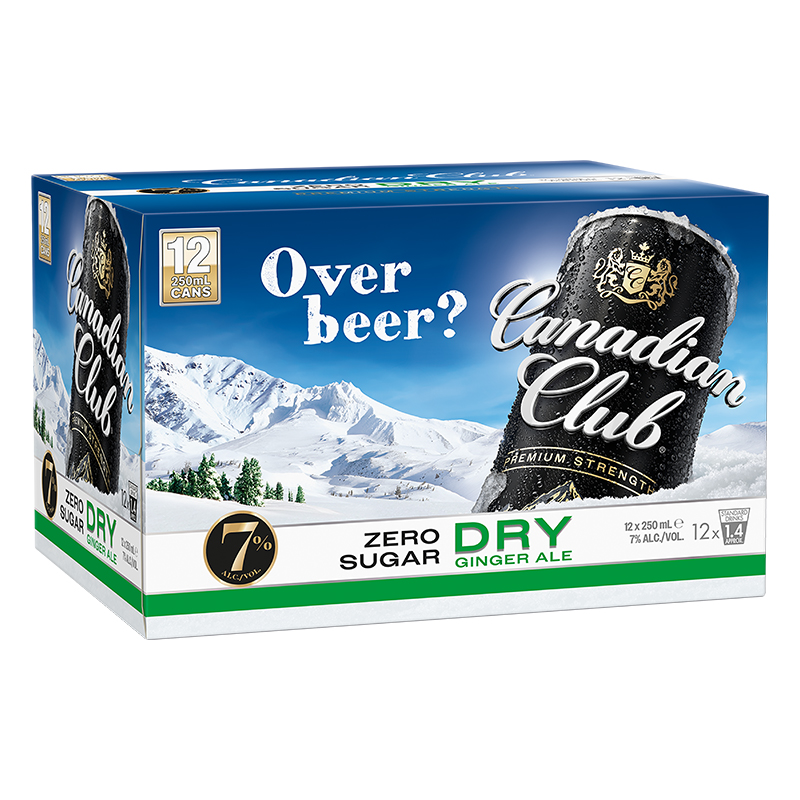 Canadian Club Premium Dry Zero 7% 12 Pk 250ml Cans – Thirsty Liquor