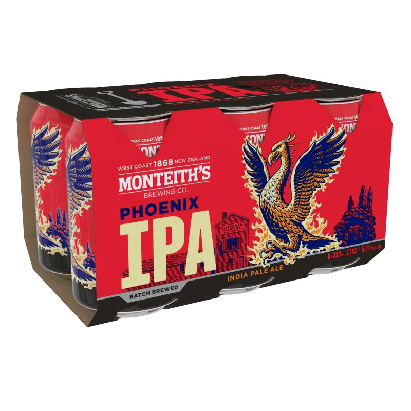 Monteith's Batch Brewed Phoenix IPA Cans 6x330ml
