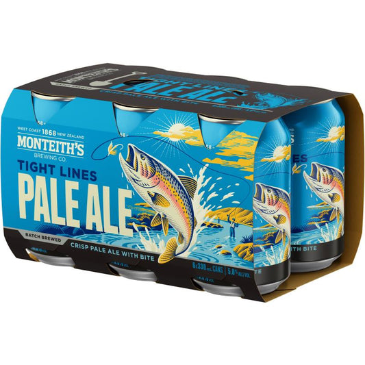Monteith's Batch Brewed Tight Lines Pale Ale Cans 6x330ml