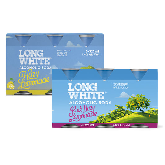 Long White 320ml 6pk can range 2 for $32.00