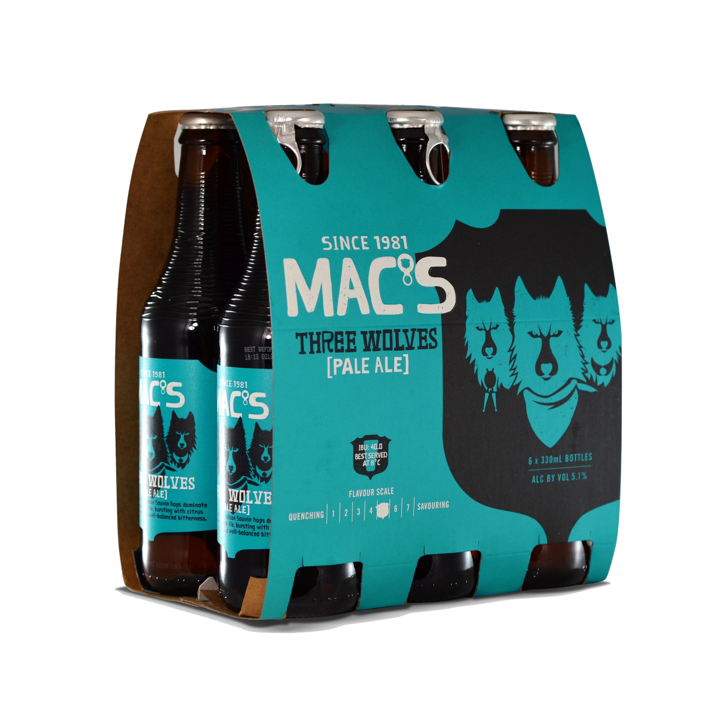 Mac's Three Wolves 330ml Bottle 6pk