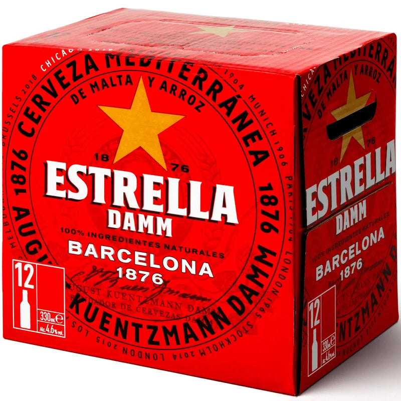 Estrella Damm 12pk 300ml bottles