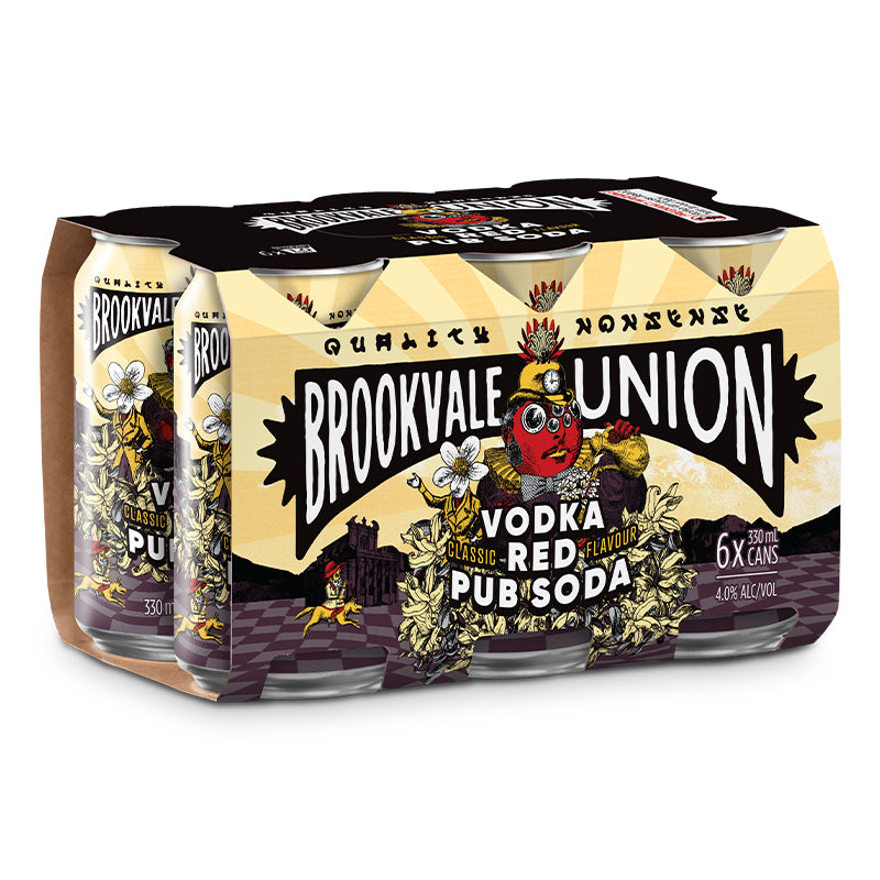 Brookvale Union Vodka Red Pub Soda 6 Pack Cans