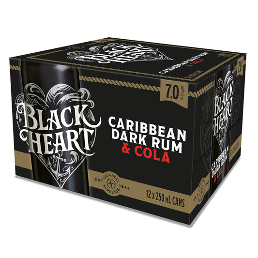 Black Heart 250ml 7% 12 pack cans