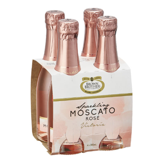 Brown Brothers Sparkling Moscato Rosé minis 4x200ml