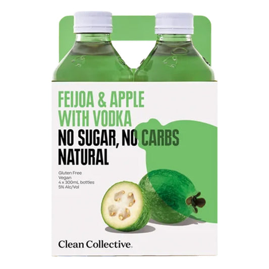 Clean Collective Feijoa & Apple with vodka 4pk Bottles