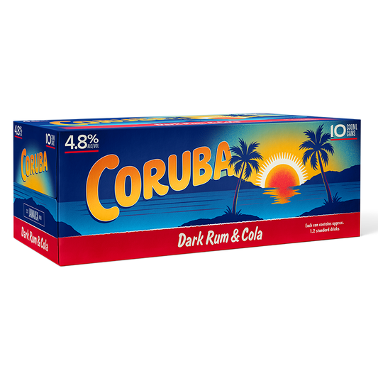 Coruba Dark Rum & Cola 4.8% 10pk 330ml Cans