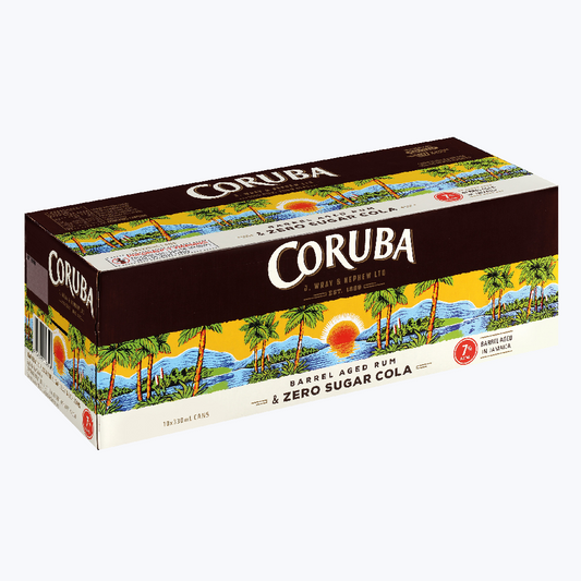 Coruba Zero Sugar 7% 10pk 330ml Cans