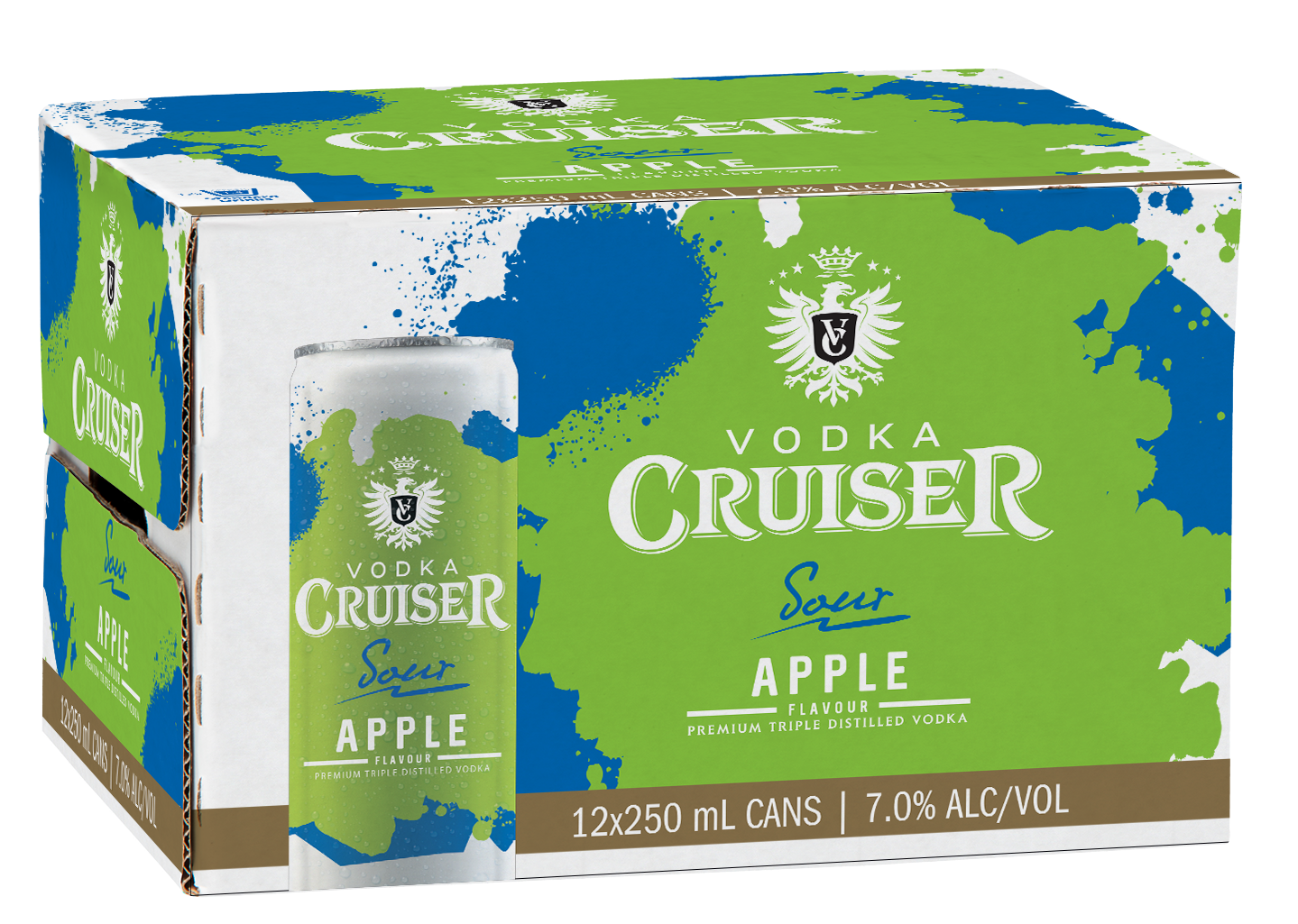 Cruiser Sour Apple 7 250ml 12pk Cans Thirsty Liquor