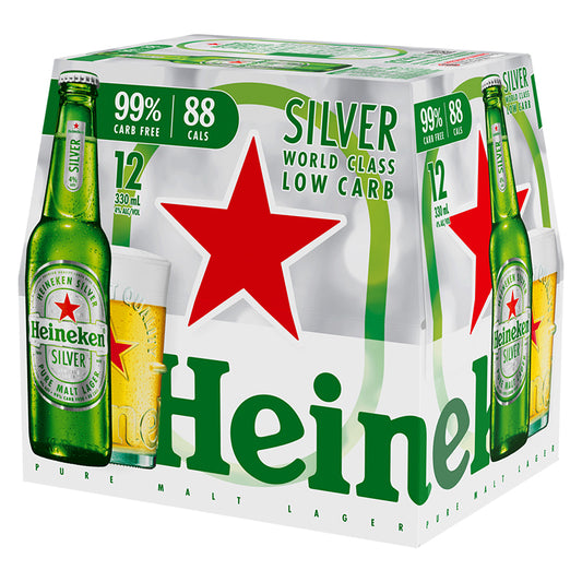 Heineken Silver Low Carb 12pk 330ml Btls