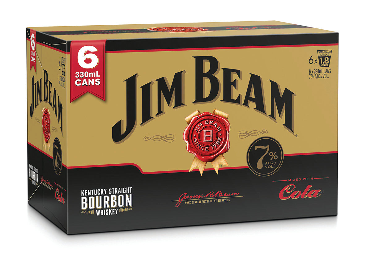 Jim Beam Gold 7% 6pk 330ml Cans