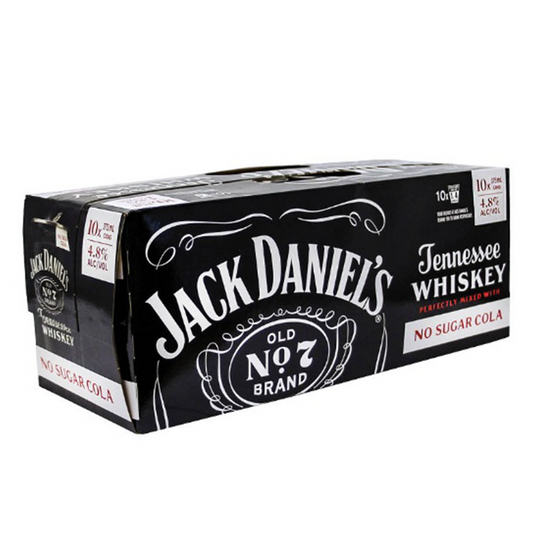 Jack Daniel's No Sugar Cola 4.8% 375ml 10pk Cans