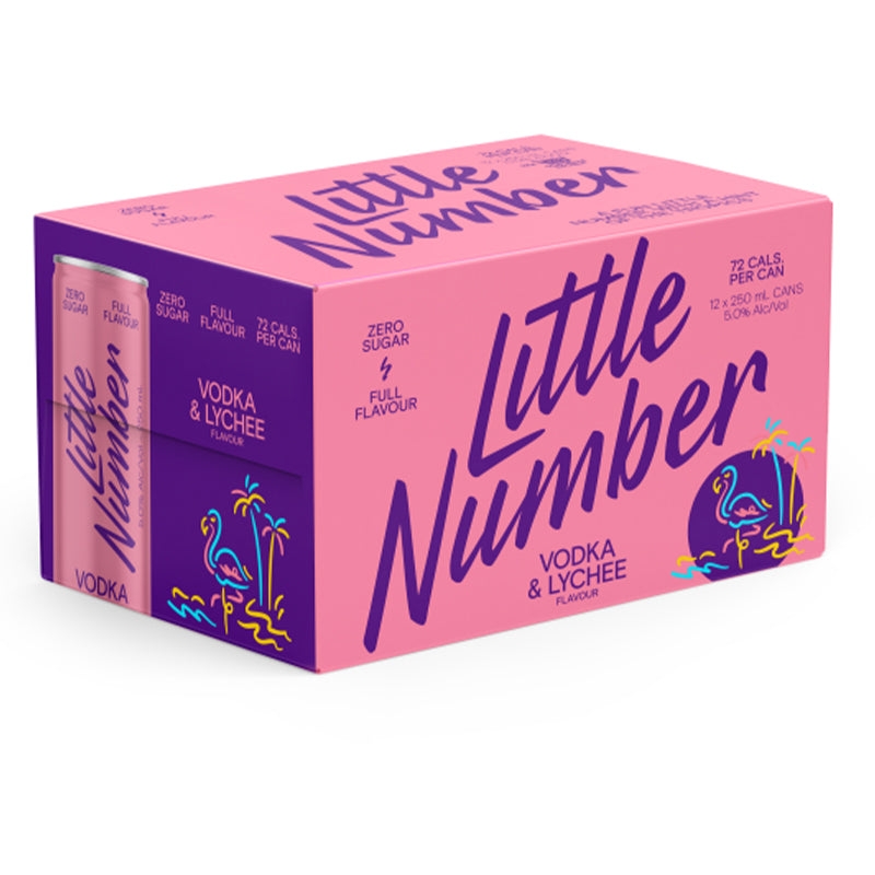 Little Number Vodka & Lychee Cans 5% 12x250ml