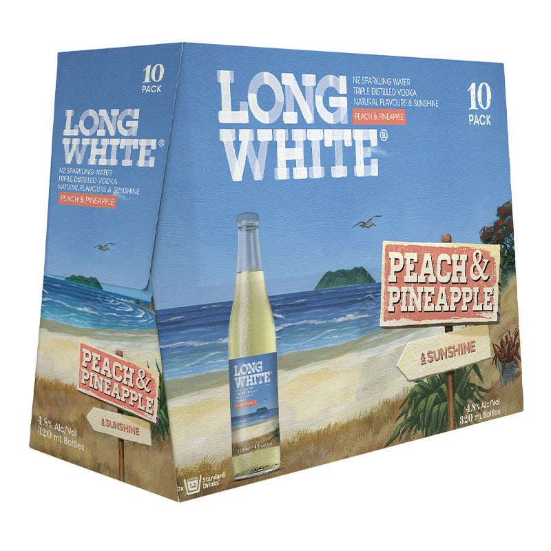 Long White Peach & Pineapple 10pk Btls