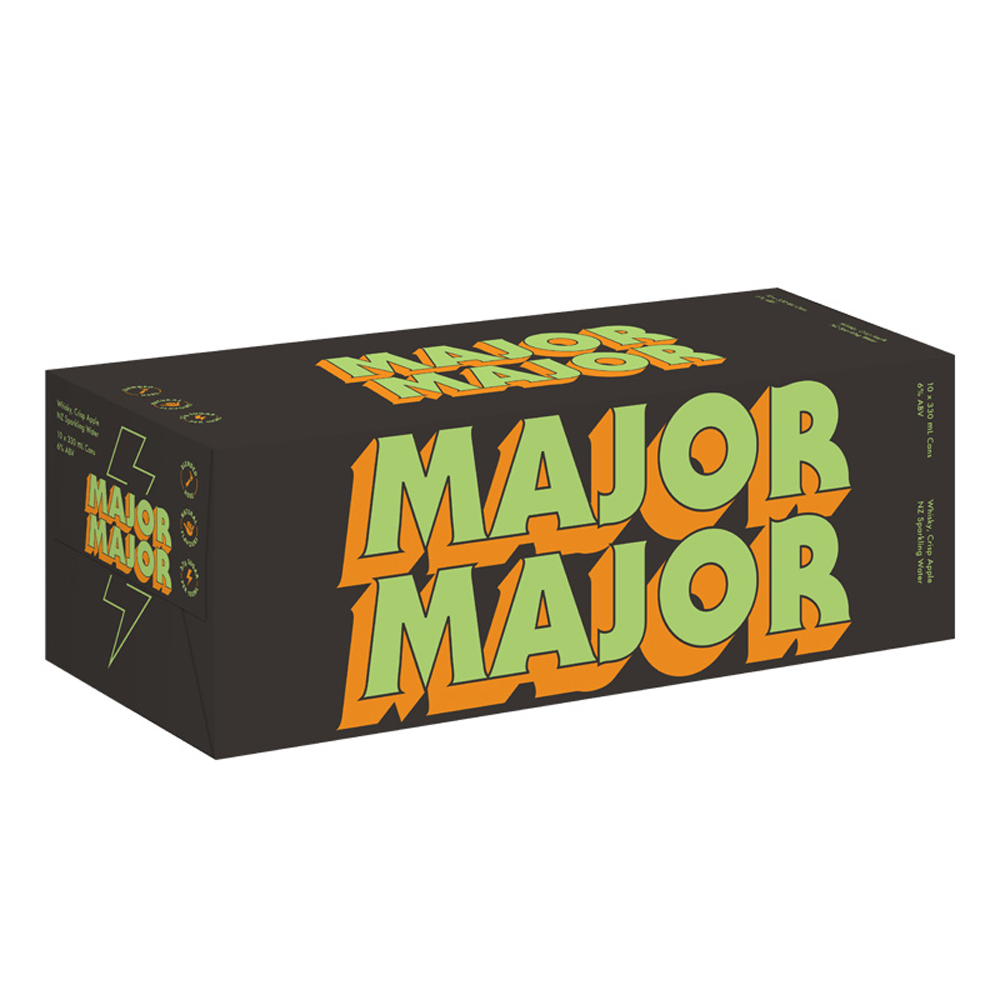 Major Major Whisky, Crisp Apple 6% Cans 10x330ml