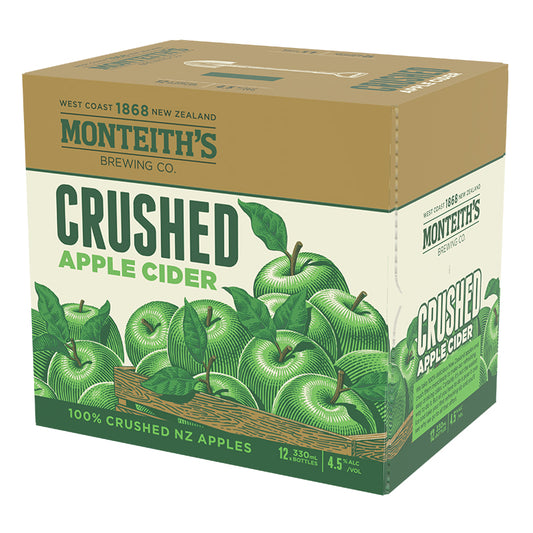 Monteiths Crushed Apple Cider 12 x 330ml Bottles