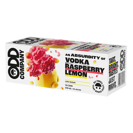 Odd Company Vodka Raspberry & Lemon 6% 10 Pack Cans 330ml