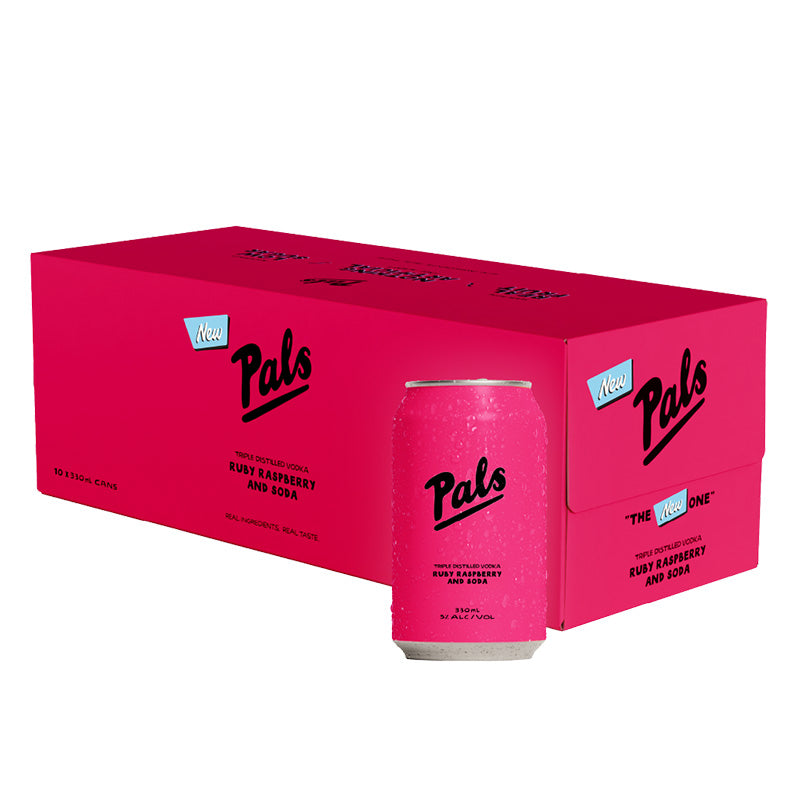 Pals Vodka, Ruby Raspberry and Soda 10x330ml Cans