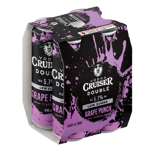 Vodka Cruiser Double Grape Punch 5.7% 440ml 4pk
