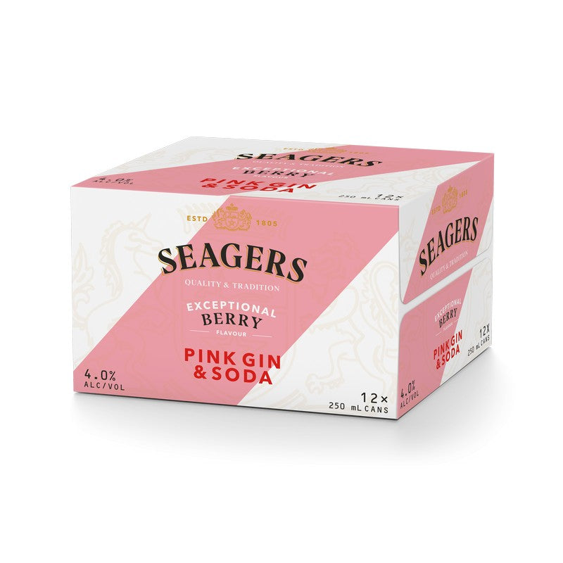 Seagers Pink Gin 4% 12pk