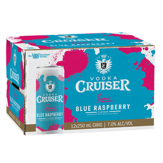 Cruiser Blue Raspberry 7% 250ml 12pk Cans