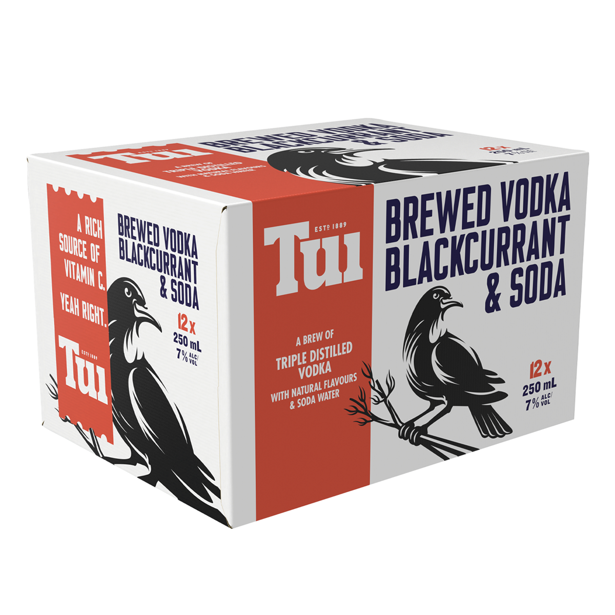 Tui Vodka Blackcurrant & Soda 12pk 250ml Cans