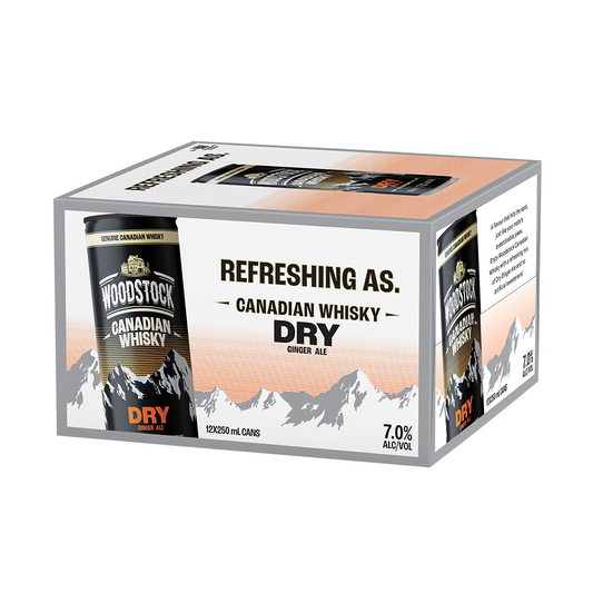 Woodstock Whisky Dry 7% 250ml can 12 pack