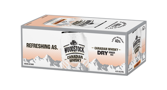 Woodstock Whiskey Ginger Ale 4.8% 10x300ml Cans