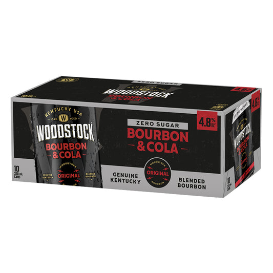 Woodstock Bourbon & Zero Cola 4.8% 10pk 330ml Can