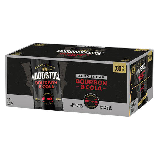 Woodstock Bourbon & Cola Zero Sugar 7% 250ml 18pk Cans