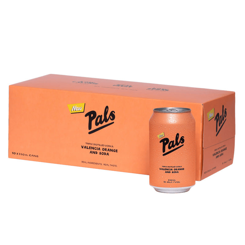 Pals Vodka, Valencia Orange and Soda 10x330ml Cans