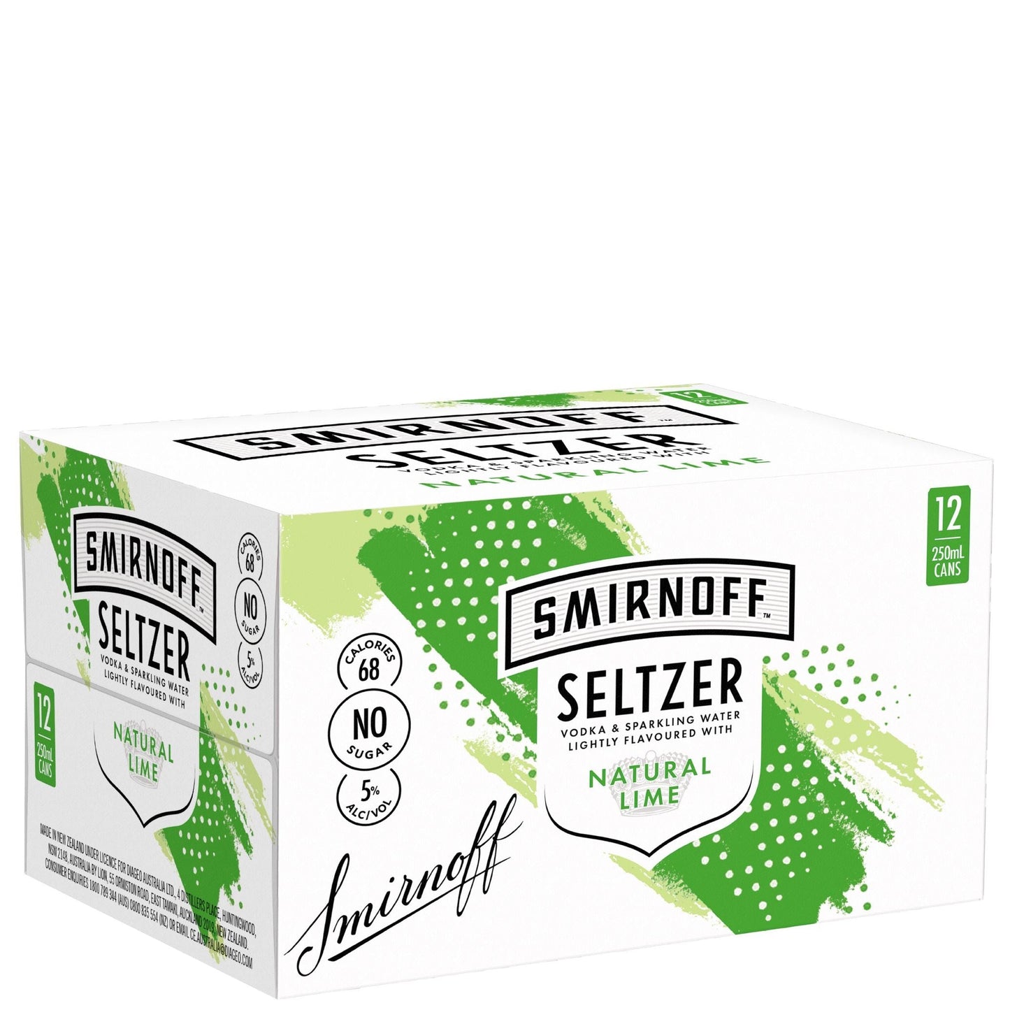 Smirnoff Seltzer Natural Lime - 12pk Cans